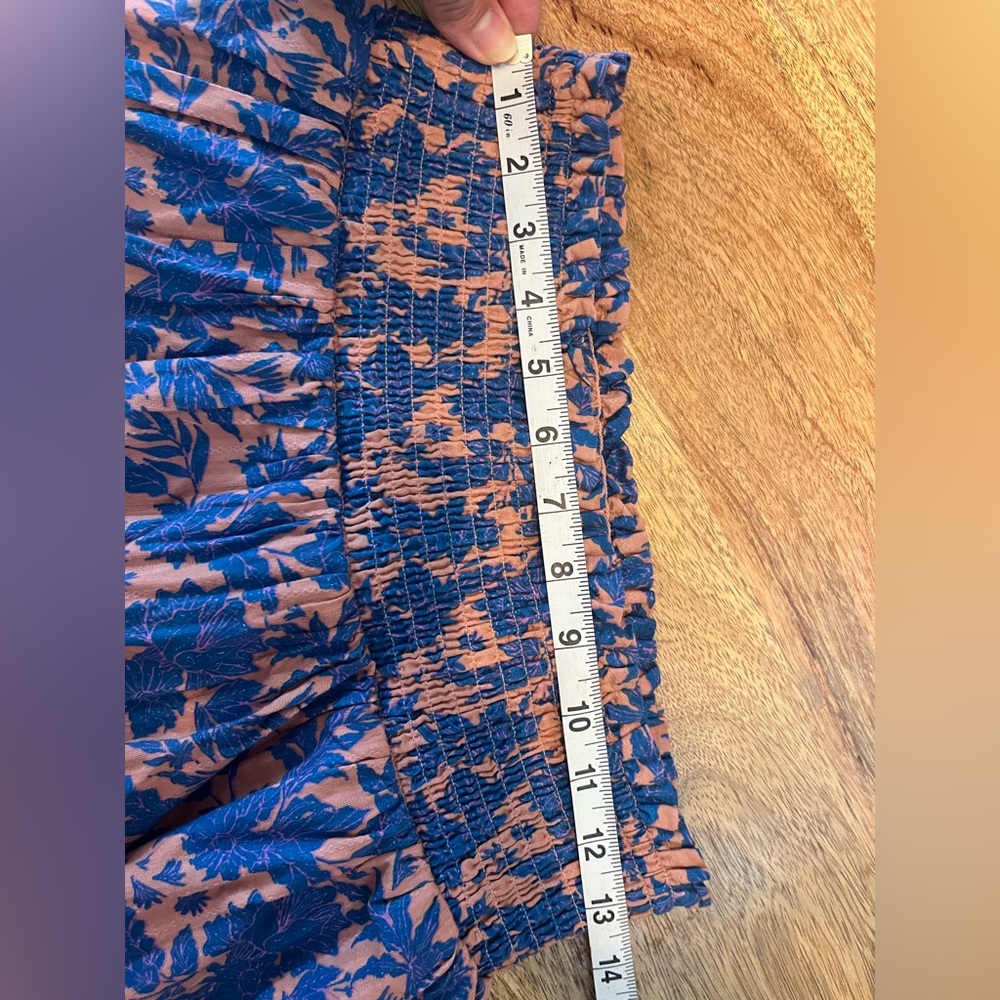 Universal Thread Goods Co. Salmon and Blue Mini Skirt - Picture 4 of 6
